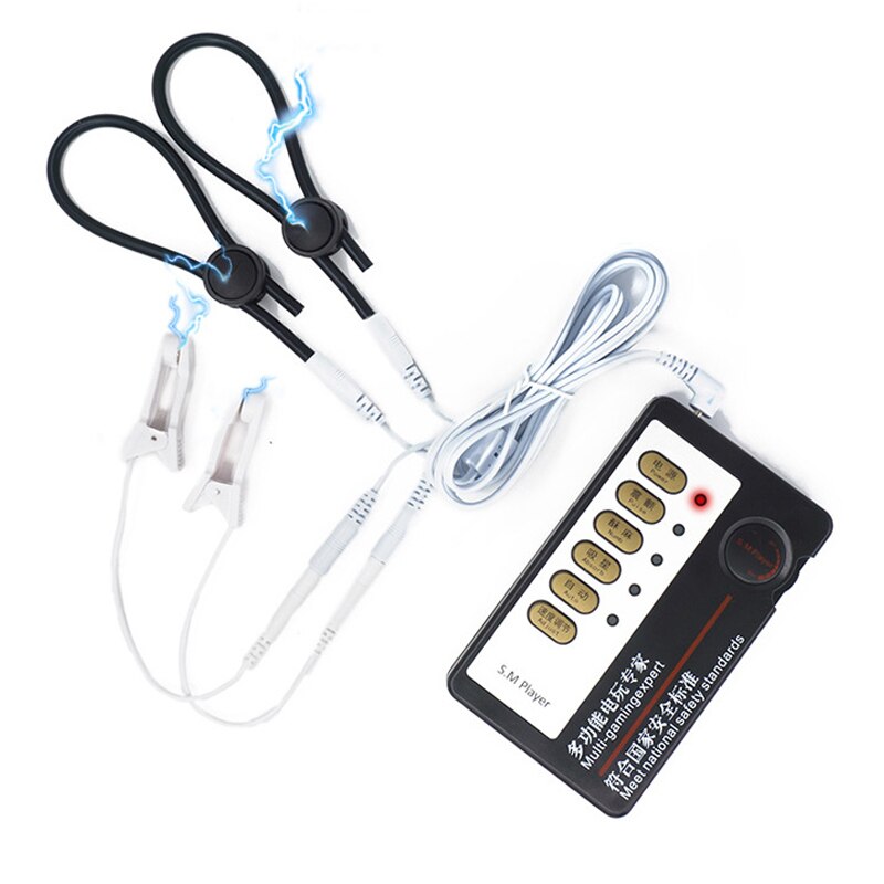 Electro Shock Therapy Orgasm Nipple Clamps