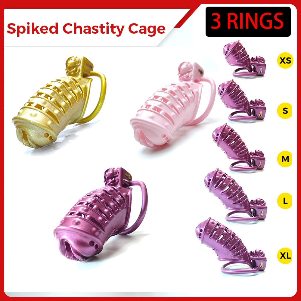 3Color Pussy Vaginal Cock Cage 3Rings