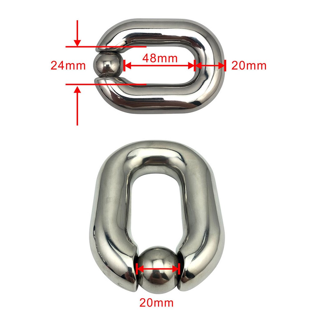 Metal Sleeve Penis Ring Weight Ball Stretcher