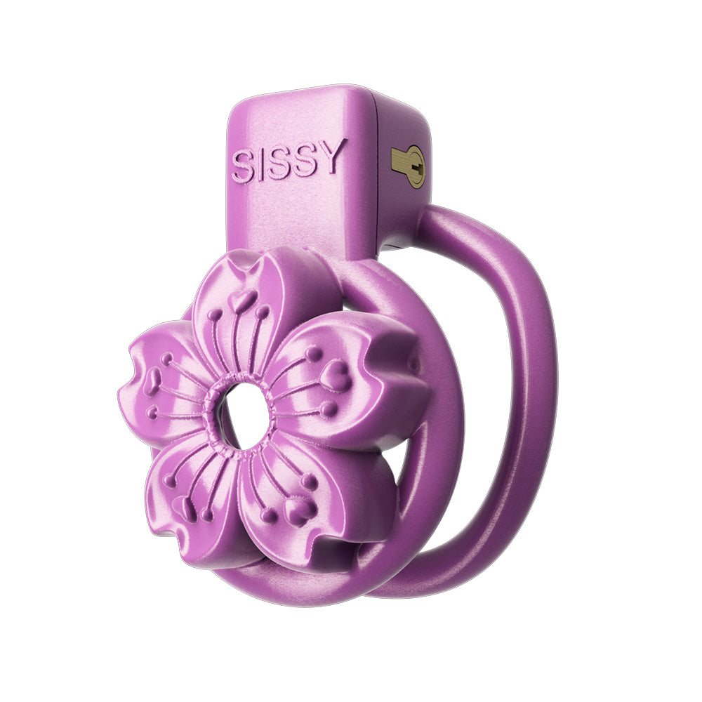 Purple BDSM SISSY Petal Chastity Cage Devices