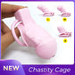 Simulation Penis Pink Lock Chastity Cage