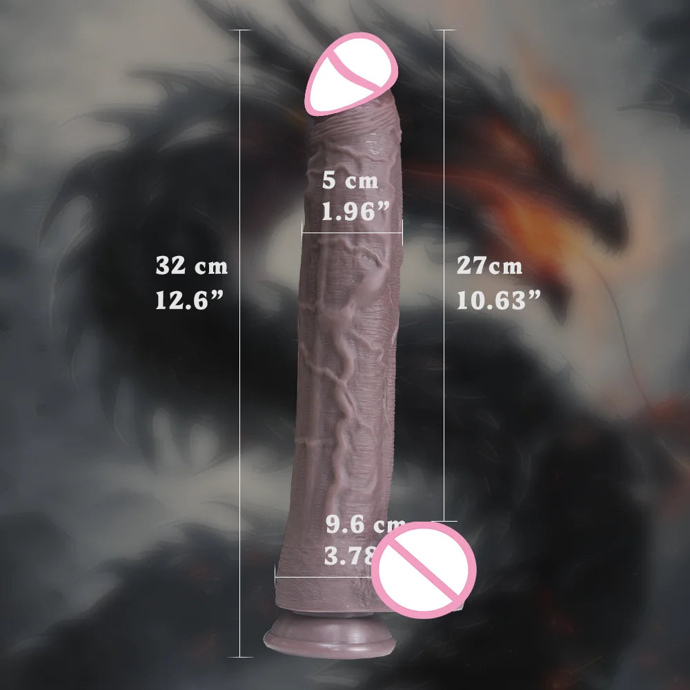 1.97inch diameter huge realistic dildo liquid silicone dildos with strong suction cup real fake penis adult sex toys for women