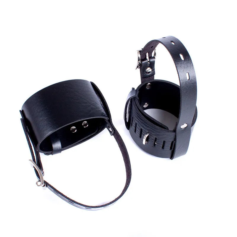 1 Pair High Heels Locking Belt Ankle Cuff for Couples PVC & PU Leather Positioning Shoes Accessories Shoes Restraint Bondage Kit