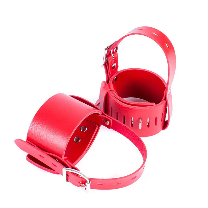 1 Pair High Heels Locking Belt Ankle Cuff for Couples PVC & PU Leather Positioning Shoes Accessories Shoes Restraint Bondage Kit