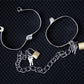 1 Pair Lock Shackles Female Male Handcuff Metal Ankle Cuffs Wrist Cuff For Couple BDSM Bondage Restraints Adult Game Sex Toys