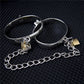 1 Pair Lock Shackles Female Male Handcuff Metal Ankle Cuffs Wrist Cuff For Couple BDSM Bondage Restraints Adult Game Sex Toys