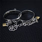 1 Pair Lock Shackles Female Male Handcuff Metal Ankle Cuffs Wrist Cuff For Couple BDSM Bondage Restraints Adult Game Sex Toys