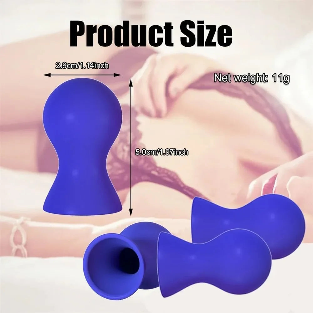 1 Pair Nipple Sucker Sex Toys for Women Silicone Nipple Stimulator Nipple SM Sexual Adult Game High Powerful Suction Universal