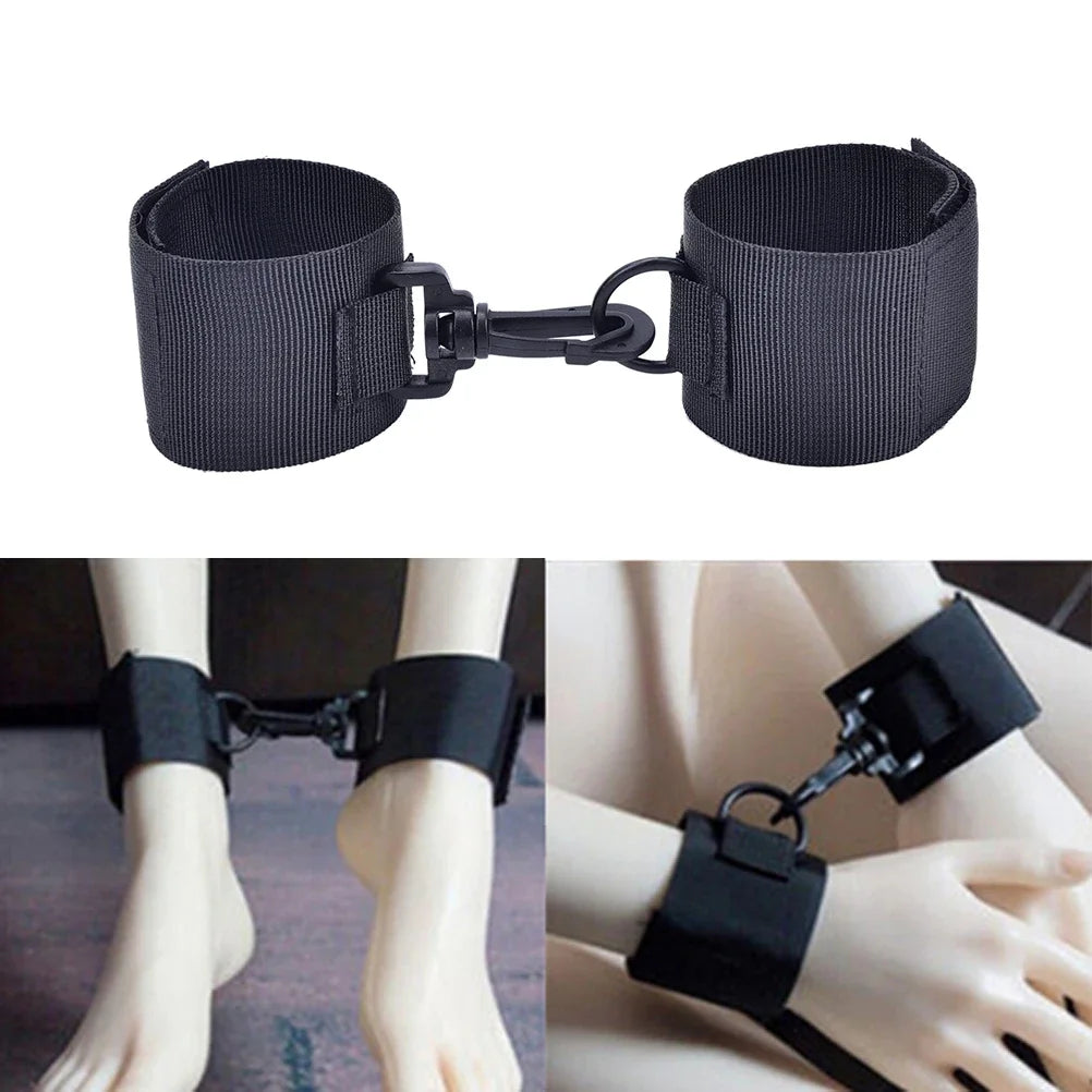 1 Pair Of Adult Game Handcuffs Couple Bound Cosplay Props Size Adjustable Hand Bound Adult Game Toys