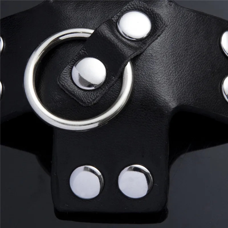 1 Pair Reusable PU Leather Nipple Sticker With Rings Bondage Pasties Bra Pads Chest Breast Cover BDSM Adult Game Sex Toys