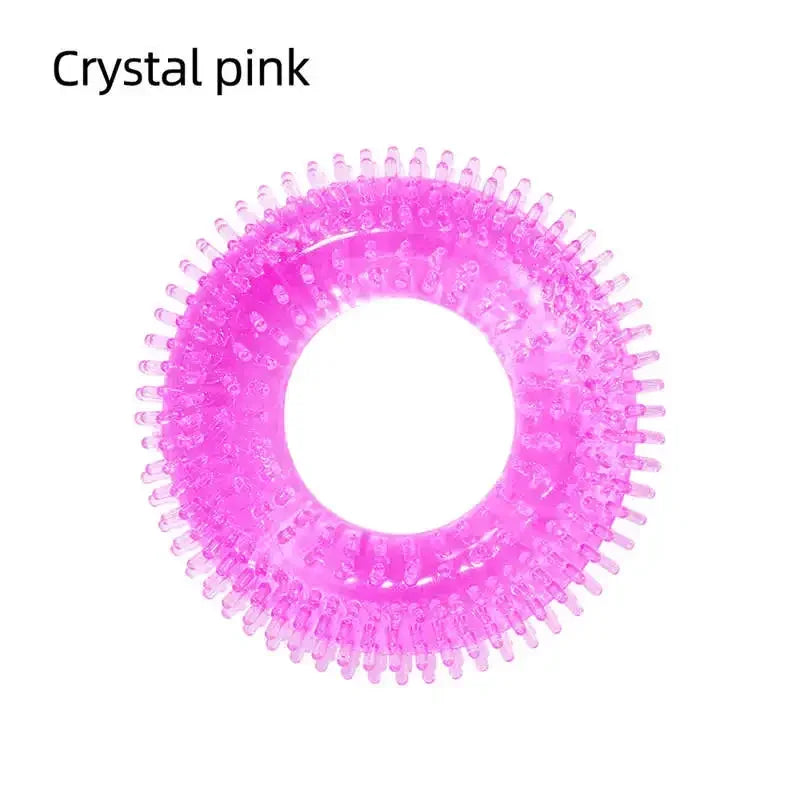 1 Pcs Reusable Crystal Cock Ring with Soft Burrs Penis Enlargement Delayed Ejaculation Sex Toys Male Lasting Erection Penis Ring