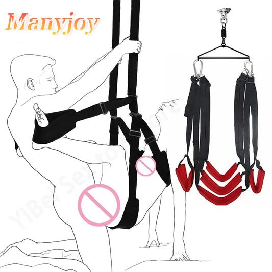 1 Set Sex Swing Soft Sex Furniture Sex Toys for Couples with Rotating Tripod Bondage Love Adult Games Chairs Hanging Door Swings