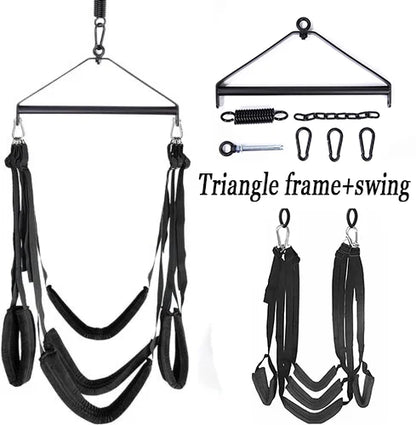 1 Set Sex Swing Soft Sex Furniture Sex Toys for Couples with Rotating Tripod Bondage Love Adult Games Chairs Hanging Door Swings