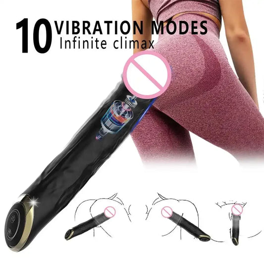 10 Modes Vibrator Dildo Soft Silicone Penis Power Motor G-spot Clitoral Stimulator Female Masturbator Erotic Sex Toys for Couple