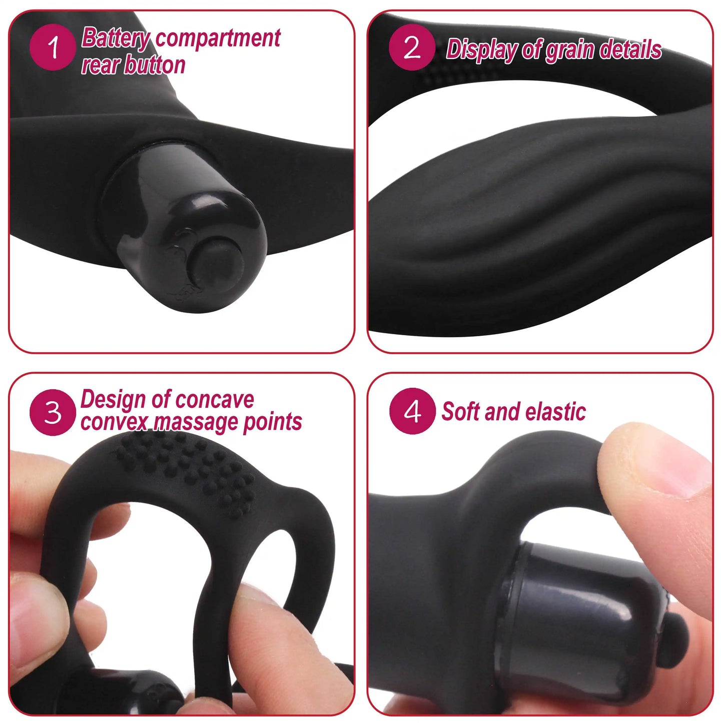 10 Vibration Modes Penis Ring Anal Plug Vibrators for Men Cock Ring Prostate Massage Delay Exerciser Masturbator Sex Toys