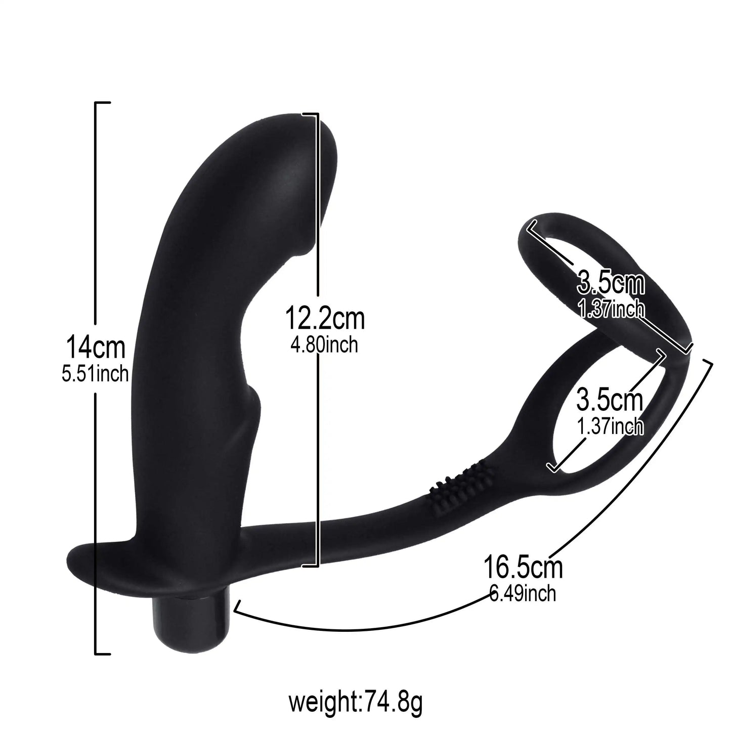 10 Vibration Modes Penis Ring Anal Plug Vibrators for Men Cock Ring Prostate Massage Delay Exerciser Masturbator Sex Toys