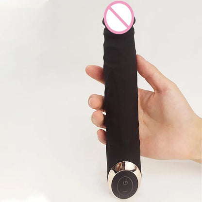 10 mode vibration Realistic Penis Black G-spot Dildo Vibrator Clitoral Stimulator Female Masturbator Massager Sex Toys for Women