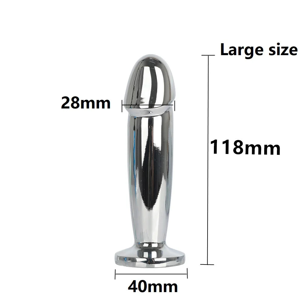 10 speed vibrator Metel anal beads butt plug vibration large rechargeable G spot Prostate Massager dildo Masturbator ass sex toy