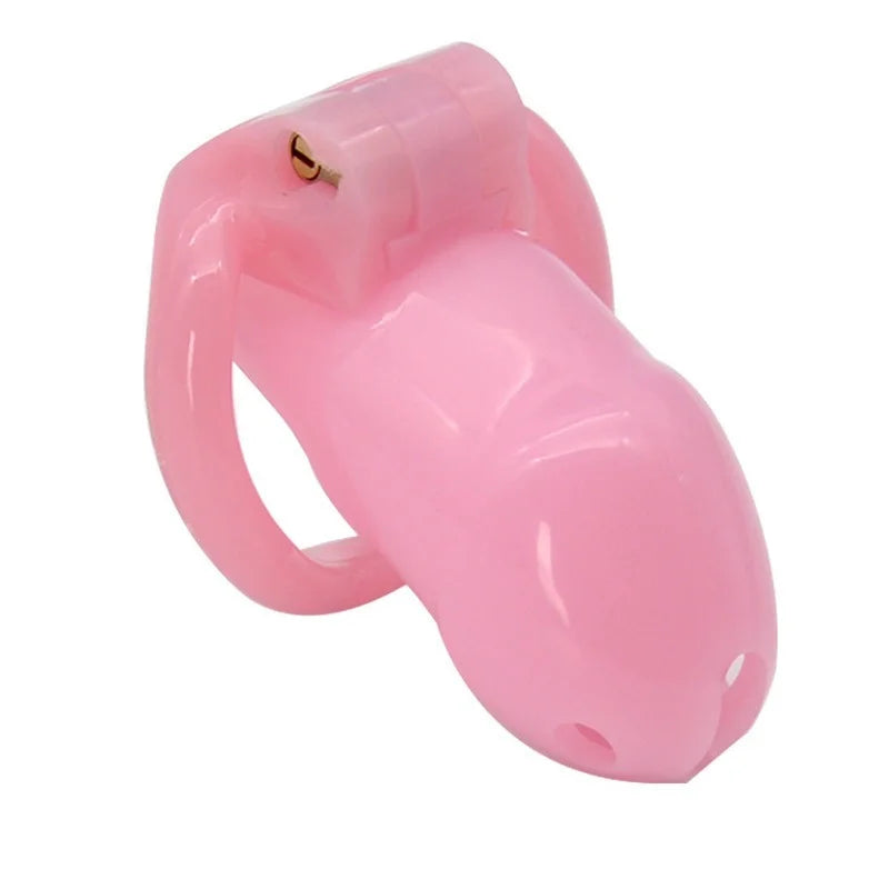 100% Resin Male Chastity Device Cock Cage with 4 Size Penis Rings Reusable Penis Lock Chastity Belt Adult Game Sex Toys for Men