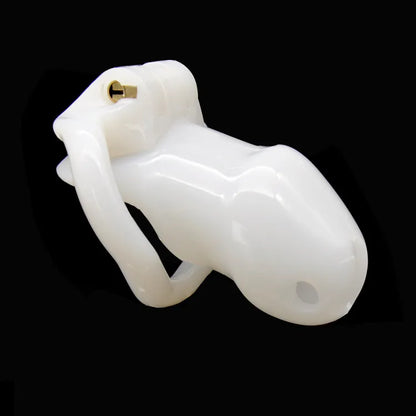 100% Resin Male Chastity Device Cock Cage with 4 Size Penis Rings Reusable Penis Lock Chastity Belt Adult Game Sex Toys for Men