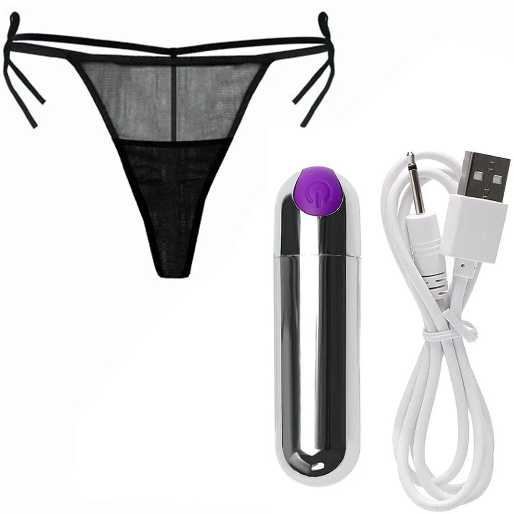 10 Speed Charging Vibrating Remote Control Strap on Panties