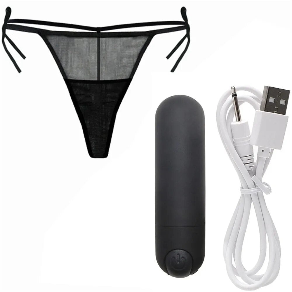 10 Speed Charging Vibrating Remote Control Strap on Panties