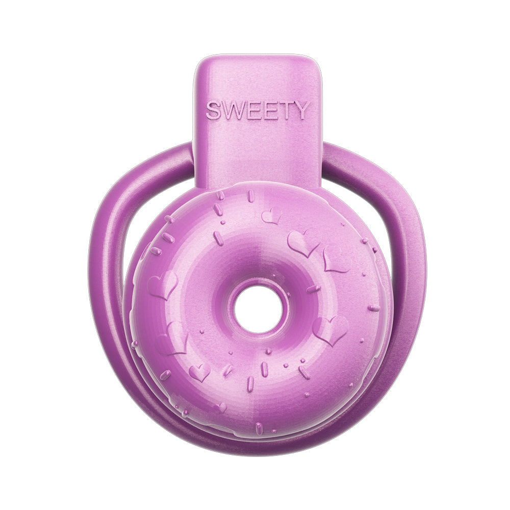 Purple SWEETY Donut Male Small Chastity Cock Cage