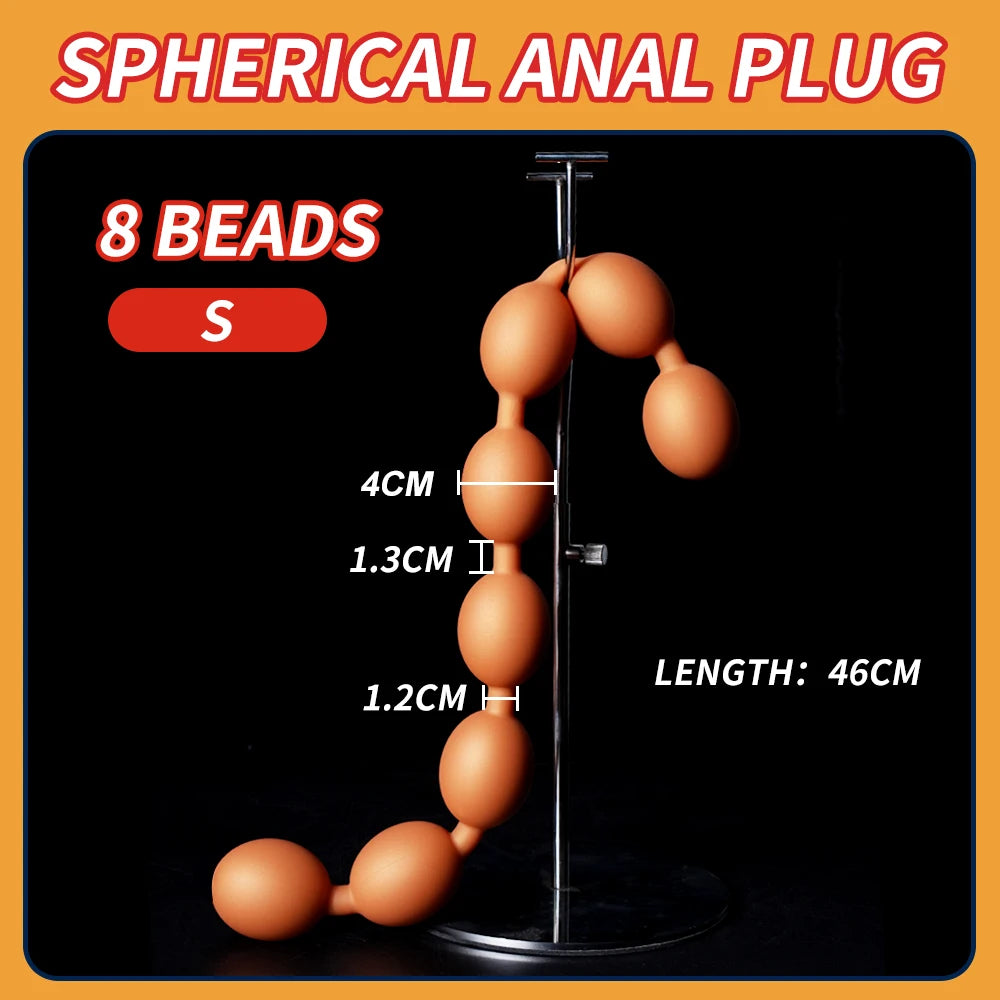 10cm Anal Beads For Gay Sex Toys Huge Anal Balls Silicone Soft Butt Plug Spawning Anal Dilatation Training Women Dildos Sex Shop