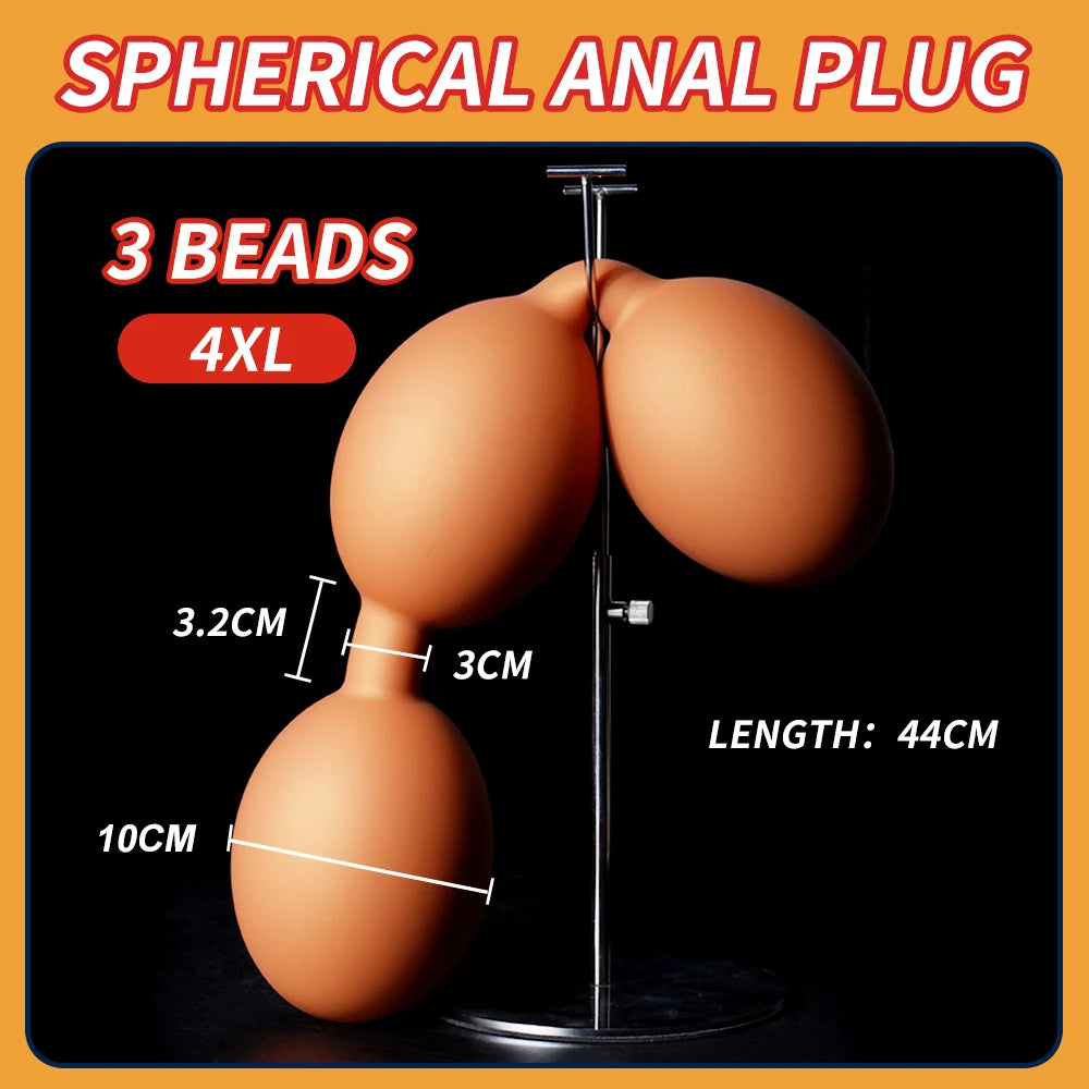 10cm Anal Beads For Gay Sex Toys Huge Anal Balls Silicone Soft Butt Plug Spawning Anal Dilatation Training Women Dildos Sex Shop