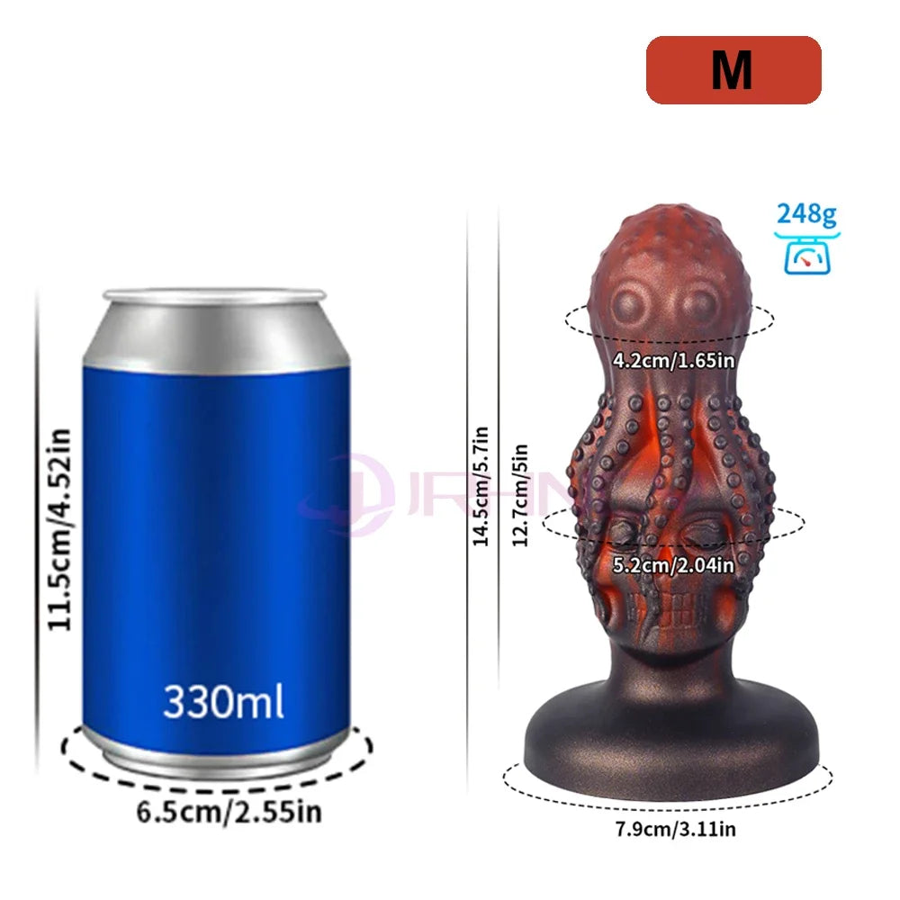 10cm Huge Butt Plug with Suction Cup Anal Dildos Big Skull Anal Plug for Woman Men Prostate Massager BDSM anal dilation Sex Toy