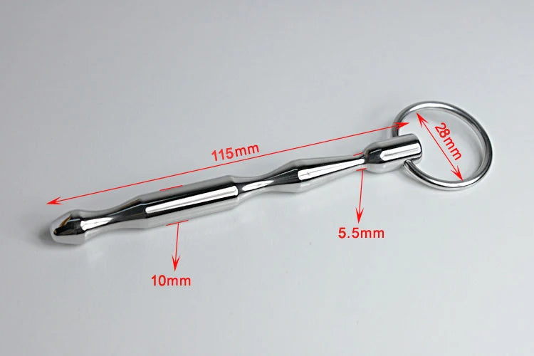 115*10mm stainless steel urethral probe Prince Wand penis plug A626