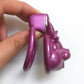 BDSM Purple Cute Rabbit Sissy Chastity Cage