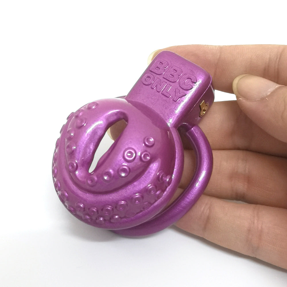 Octopus Purple Pussy Vaginal BBC Chastity Cage