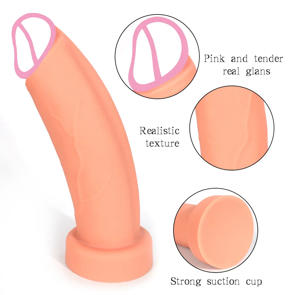 14.17inch Huge Dildo Silicone Realistic Penis Insertion Vaginal Massage G-spot Stimulating Orgasm Female Masturbation Big Dick