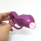 Simulation Penis Purple Lock Chastity Cage