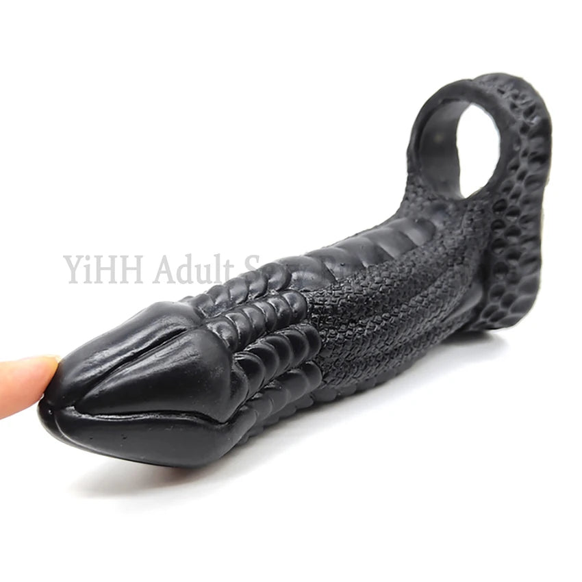 15/16/19 cm Silicone Penis Sleeve Soft Cock Extender Reusable Condoms Dick Enlargement Delay Ejaculation Adult Sexy Toys For Men