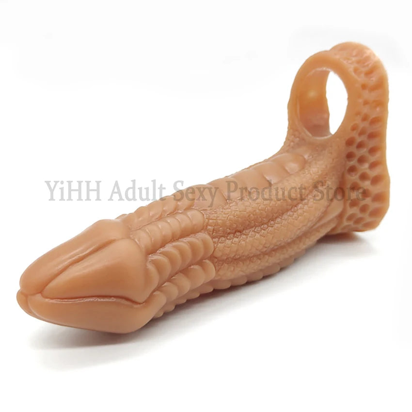 15/16/19 cm Silicone Penis Sleeve Soft Cock Extender Reusable Condoms Dick Enlargement Delay Ejaculation Adult Sexy Toys For Men