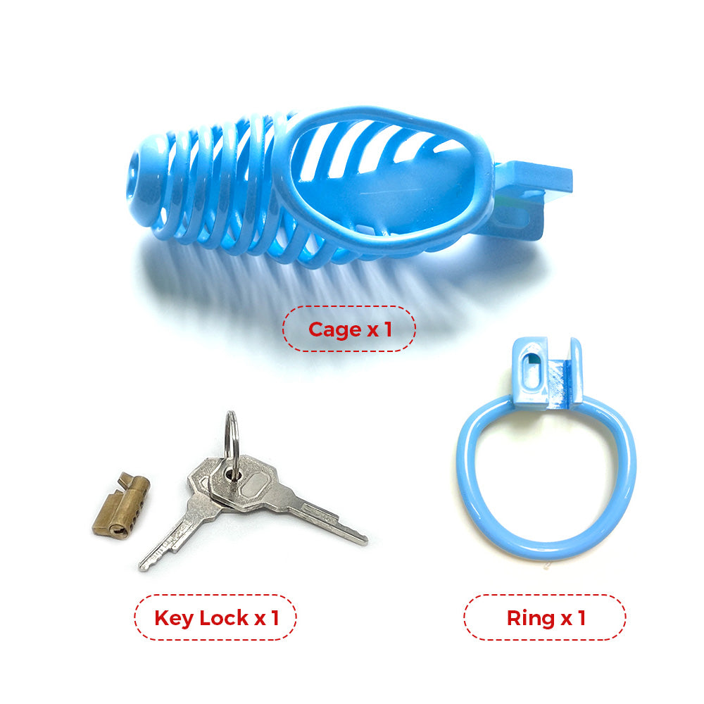 Mamba Y BLUE Breathable Chastity Cage