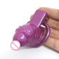 Simulation Penis Purple Lock Chastity Cage