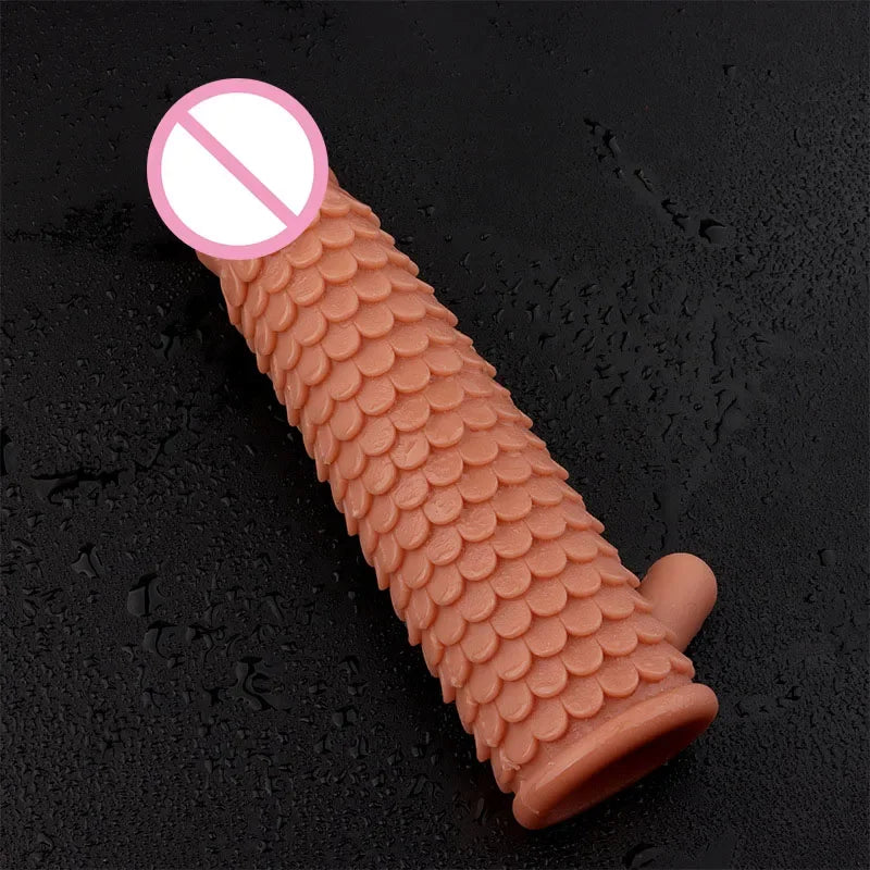 17CM Reusable Penis Sleeve Extender Condom Delay Ejaculation Cock Penis Dick Enlargement Sex Toys for Men Male Sex Product