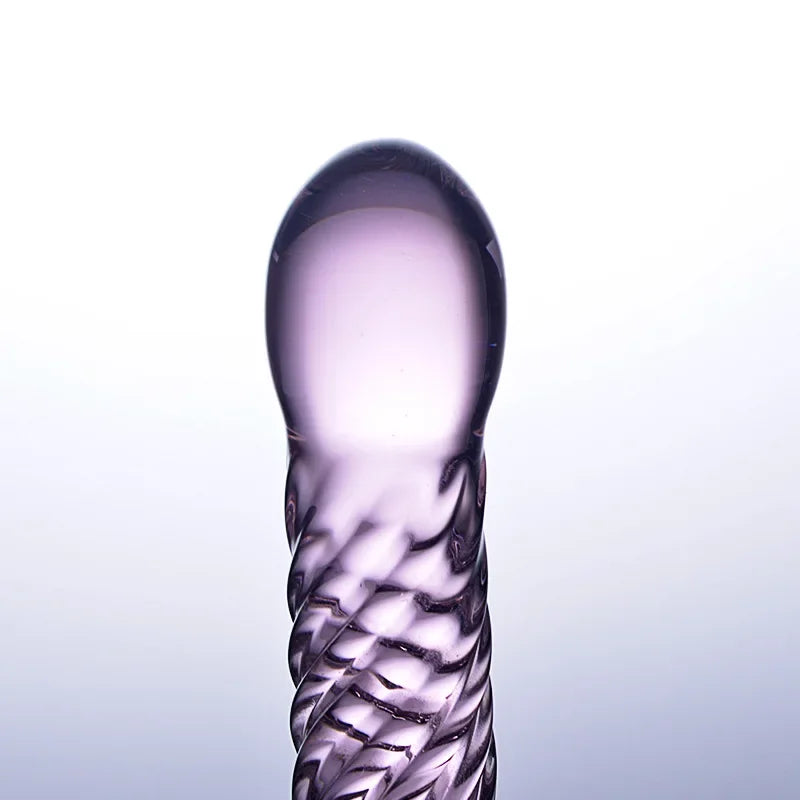 17cm Dildo Realistic Glass Crystal Dildo With suction cup Sex Toys for Woman/Lesbian Sex Toy  G-spot Orgasme massage stick