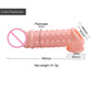 18.5cm Reusable Silicone Penis Extender Enlargement Sleeves Delayed Ejaculation Condoms Testis SM Bondage for Men Adult Sex Toys