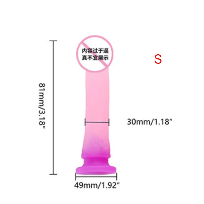 18+ Glitter Realistic Dildo Dick Sex Toys Cute Dildio for Women Lesbian Consoladores Silicone Penis Anal Dildos with Suction Cup