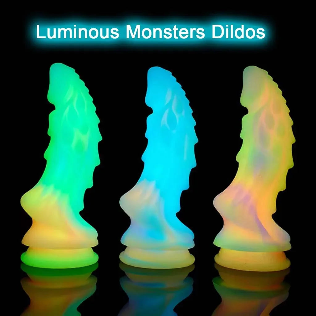 18+ Luminous Dildo for Women Adult Toy Monsters Dildos Silicone Fake Penis Consoladores Dick Realistic Dildo Female Masturbation