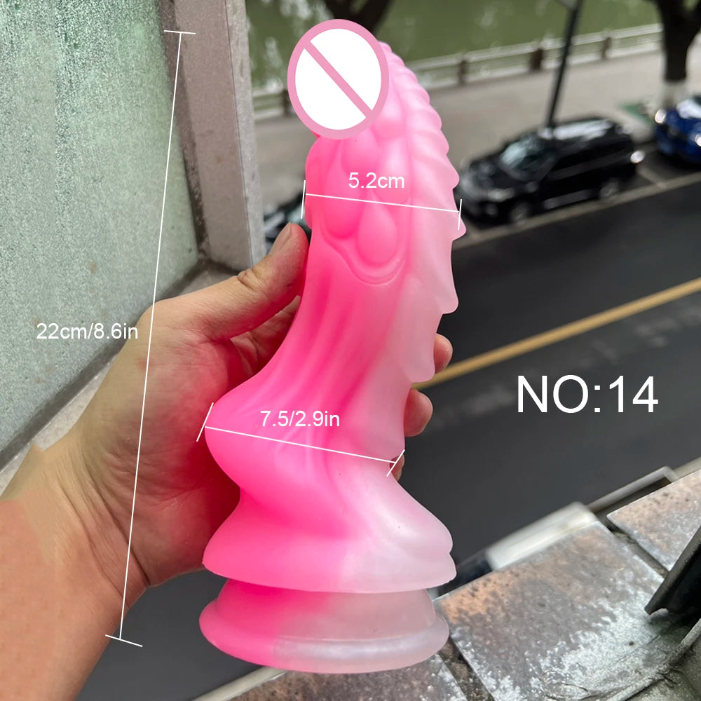 18+ Luminous Dildo for Women Adult Toy Monsters Dildos Silicone Fake Penis Consoladores Dick Realistic Dildo Female Masturbation