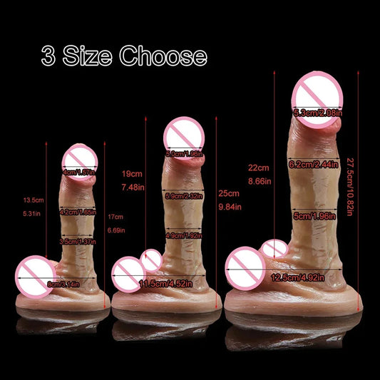 18+ Realistic Dildos For Women Liquid Skin Silicone Dildo With Suction Cup Vaginal/G-Spot Masturbation Massage Penis Realista