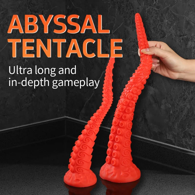 19.68in Long Anal Sex Toy Tentacle Dildos Huge Butt Plug Liquid Silicone Soft Anal Dildos With Suction Cup Big Dick Adult Toys