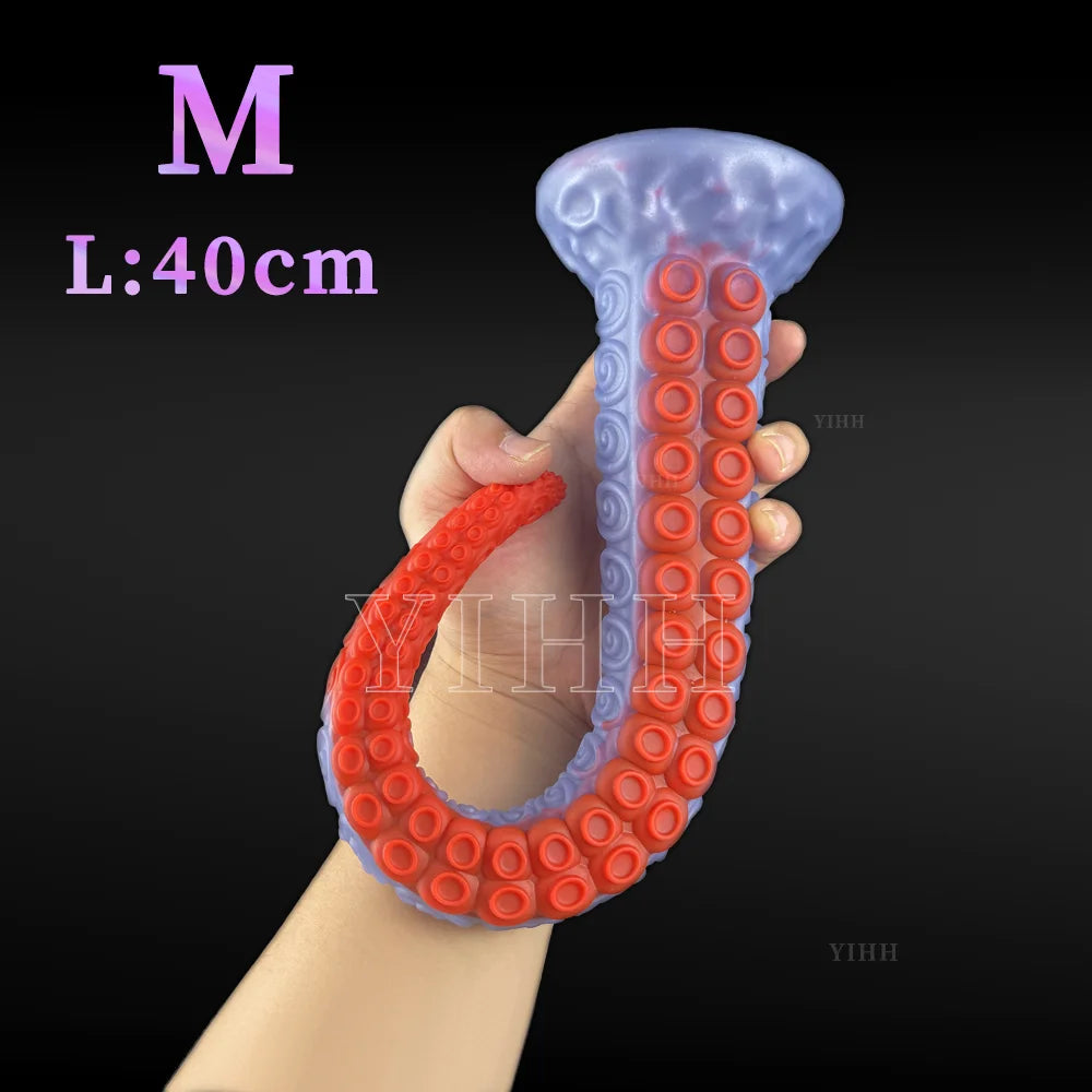 19.68in Long Anal Sex Toy Tentacle Dildos Huge Butt Plug Liquid Silicone Soft Anal Dildos With Suction Cup Big Dick Adult Toys