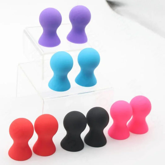 1Pair Mini Cute Silicone Nipple Suckers Nipple Cupping Breast Enhancer Correction Clitoris Stimulator Pump Sex Toys for Woman