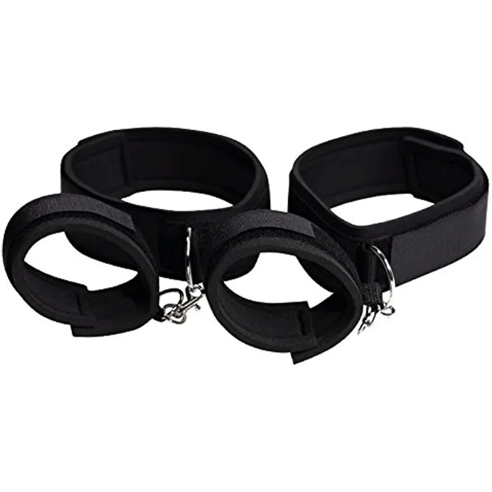 1Set Adjustable Handcuffs Ankle Cuff BDSM Restrain Binding Leg Bands Sex Toys for Female Sexy Beginner Suit Sex Toys Adult Games